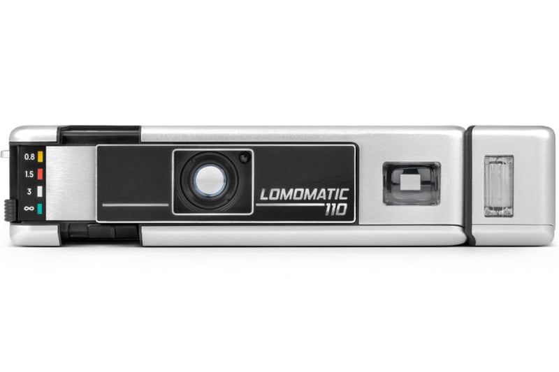 LOMOGRAPHY LOMOMATIC 110 CAMERA & FLASH METAL