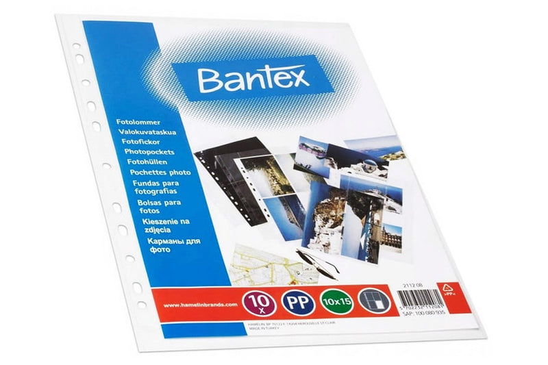 BANTEX FOTOLOMMER 10x15 SORT 10-PAK